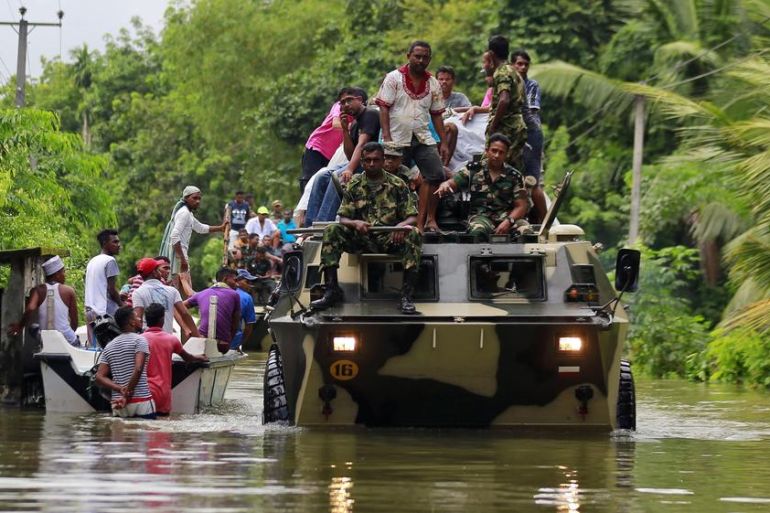 Šri Lanka, Poplave, poplava, Evakuacija