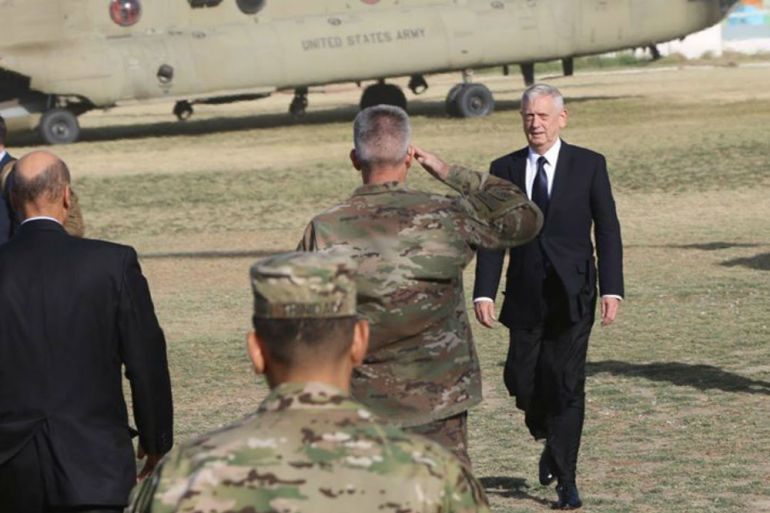 Jim Mattis, SAD, Afganistan