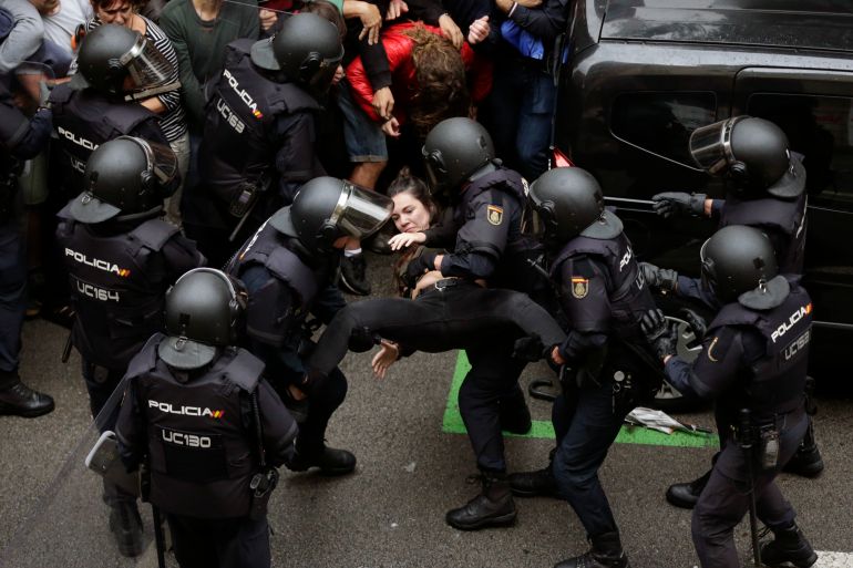 Katalonija, Policija, Nasilje