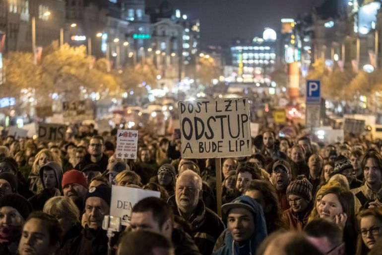 Češka, Prag, Protest, Andrej Babiš