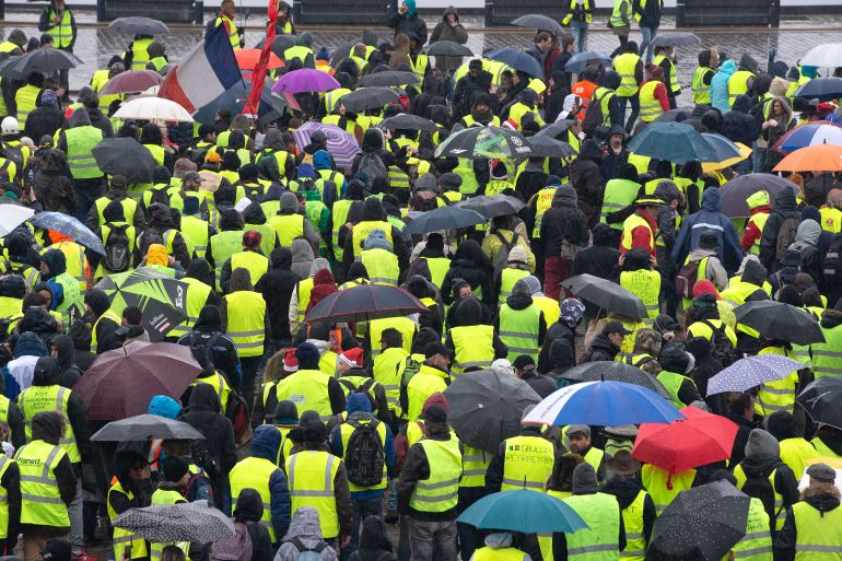Žuti prsluci, Francuska, Protest