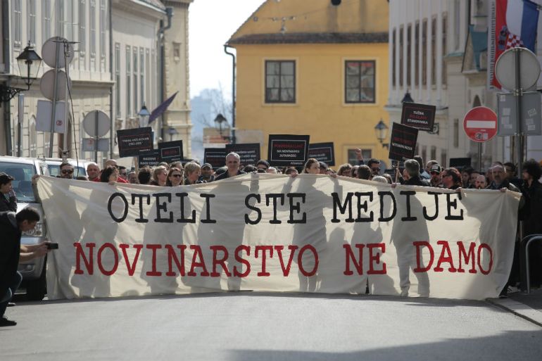 Novinari, HND, Prosvjed, Protest, Zagreb
