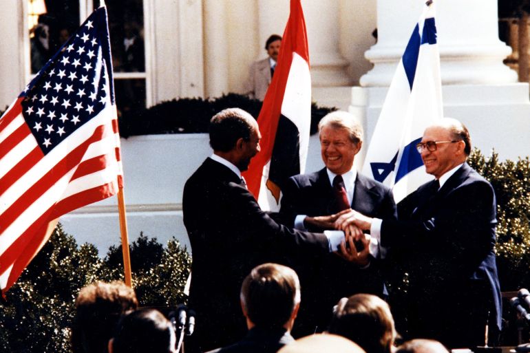Anwar Sadat, Jimmy Carter, Menachem Begin, Egipat, SAD, Izrael