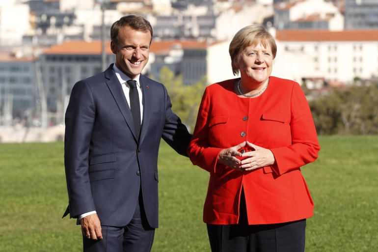 Emmanuel Macron, Angela Merkel