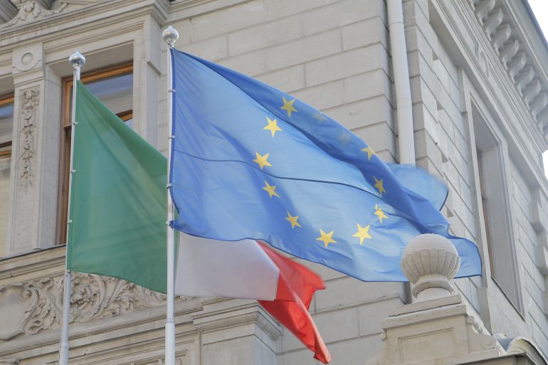 Italija, EU, Zastave