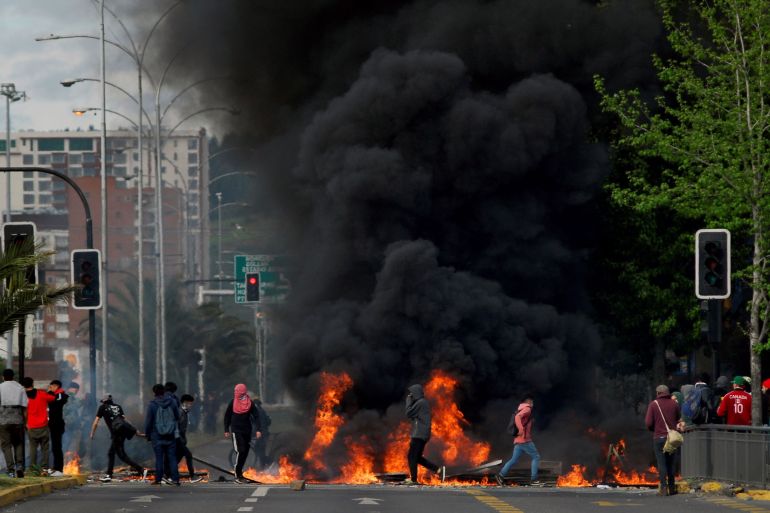 Čile, Protesti, Neredi