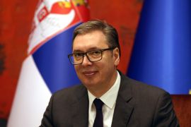 Vučić je optužio Njemačku da stoji iza UN-ove rezolucije o genocidu u Srebrenici (EPA-EFE/ANDREJ CUKIC)