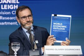 Rast svjetske ekonomije dotaknuo je dno krajem 2022, kliznuv&scaron;i na 2,3 posto, rekao je Pierre-Olivier Gourinchas, glavni MMF-ov ekonomist (Jalal Morchidi / EPA-EFE/)