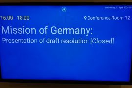 Tekst rezolucije su predstavili Njemačka i Ruanda i Bosna i Hercegovina (Al Jazeera)