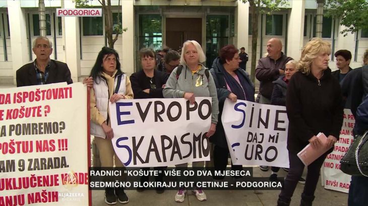 Protest u Podgorici: Bivši radnici ‘Košute’ traže isplatu plata
