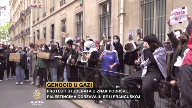 Pariski studenti poručili: ‘Otpor’, ‘Živjela Palestina’ i ‘Ovo je genocid’