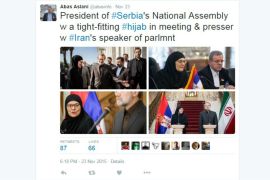 Gojković je objasnila da je željela da pokaže da cijeni to što Iran nije priznao nezavisnost Kosova, piše autor (Twitter / abasinfo)