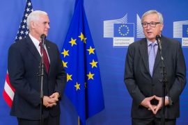 Mike Pence, Jean-Claude Juncker, SAD, EU