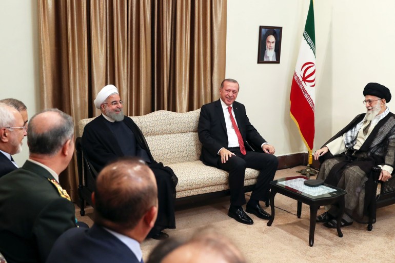 Hassan Rouhani, Recep Tayyip Erdogan, Ali Khamenei, Turska, Iran
