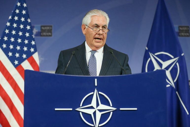 Rex Tillerson, NATO, SAD