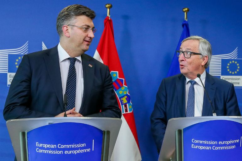Andrej Plenković, Jean-Claude Juncker, EU, Hrvatska