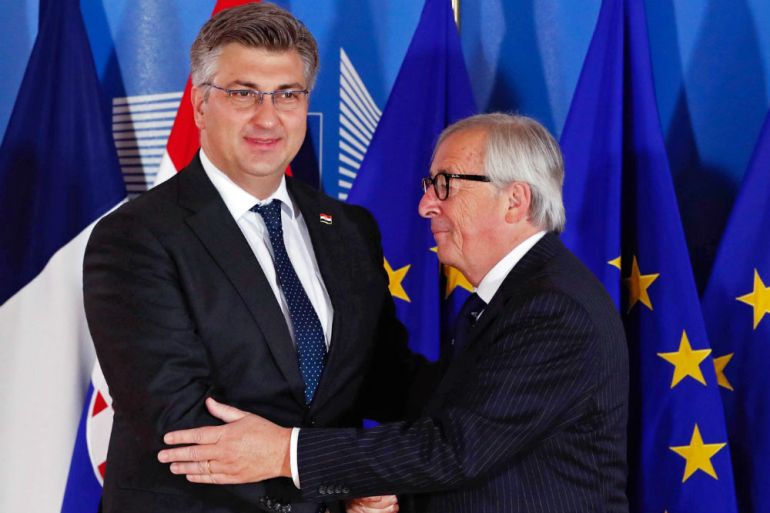 Andrej Plenković, Jean-Claude Juncker, Hrvatska, Europska unija