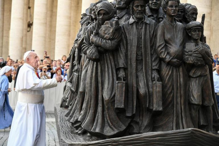 Papa Franjo, Izbjeglice, Migranti, Spomenik, Angels Unaware