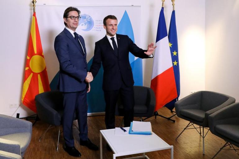 Stevo Pendarovski, Emmanuel Macron