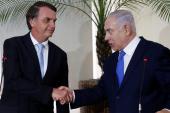 Brazilski predsjednik Bolsonaro pozdravlja izraelskog premijera Netanyahua u Rio de Janeiru 28. decembra 2018.
 (Reuters)