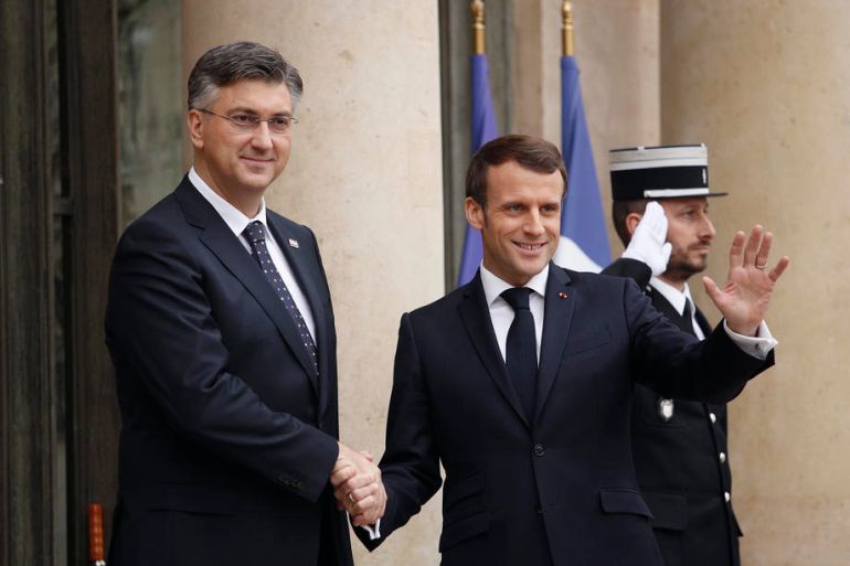 Andrej Plenković, Emmanuel Macron