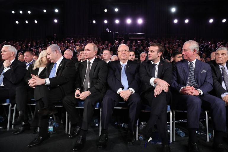 Vladimir Putin, Emmanuel Macron, Benjamin Netanyahu, Princ Charles