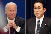 Kishida (desno) je rekao da su se on i Biden (lijevo) dogovorili da će surađivati ​​kako bi se ostvario slobodan i otvoren Indo-Pacifik (EPA)