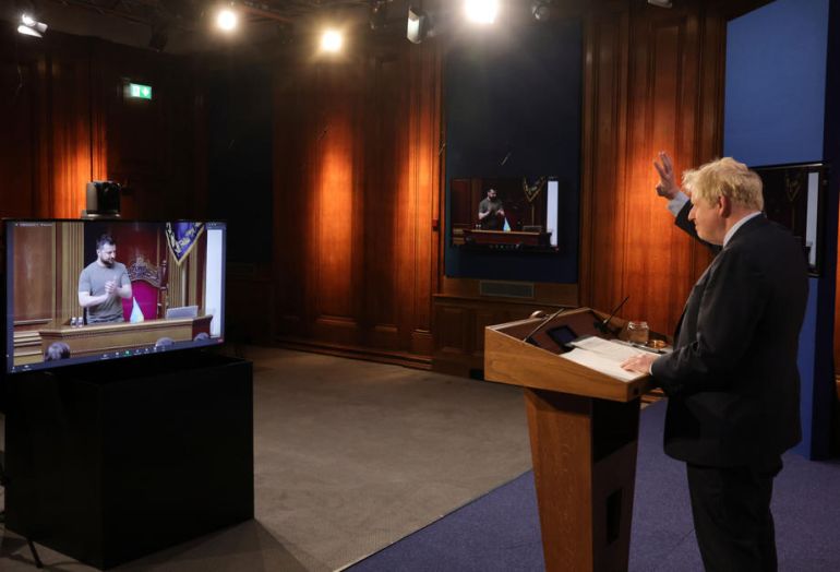 Johnson se ukrajinskom parlamentu obratio videolinkom
