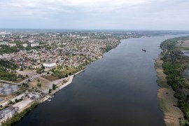 Pogled iz zraka na grad Herson u maju 2022. (AFP)