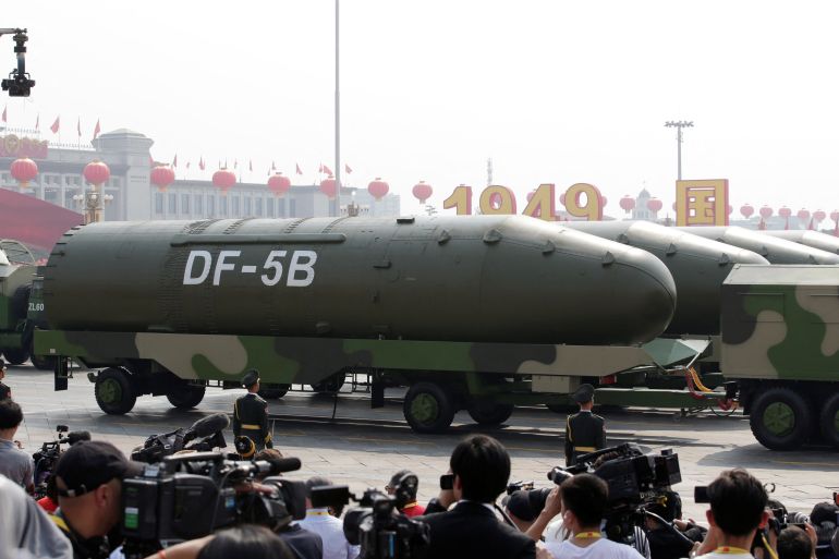 Vojna parada povodom obilježavanja 70. godišnjice osnivanja Narodne Republike Kine u Pekingu, Kina, 1. oktobra 2019. (REUTERS/Jason Lee)