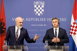 Albanski premijer Edi Rama (lijevo) tokom konferencije sa hrvatskim premijerom Andrejom Plenkovićem (desno) u Zagrebu rekao je da je reakcija Beograda jednako zabrinjavajuća kao i agresija paravojnih snaga na Kosovu (Pixsell)
