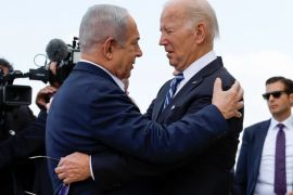 Predsjednika SAD-a Joea Bidena dočekuje izraelski premijer Benjamin Netanyahu u Tel Avivu, 18. oktobra 2023. [Reuters/Evelyn Hockstein]