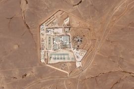 Satelitska fotografija Planet Labs PBC-ja prikazuje vojnu bazu poznatu kao Toranj 22 na sjeveroistoku Jordana [Planet Labs PBC via AP]