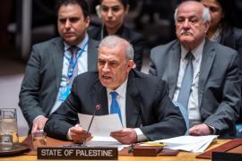 Ziad Abu Amr govori u Vijeću sigurnosti UN-a dok prisustvuje sastanku o situaciji na Bliskom istoku u sjedi&scaron;tu Ujedinjenih naroda u New Yorku, SAD, 18. aprila 2024. [Eduardo Munoz /Reuters]