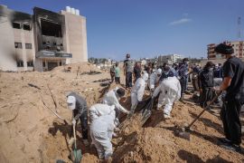 Ekipa palestinske civilne za&scaron;tite izvukla 180 tijela iz masovne grobnice unutar medicinskog kompleksa Nasser u Khan Younisu (AFP)