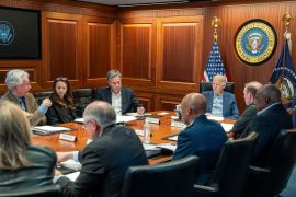 Američki predsjednik Joe Biden na sastanku sa članovima svog tima za nacionalnu sigurnost u Washingtonu nakon iranskog napada na Izrael [Adam Schultz / White House via AP]
