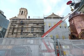 Radovi na Crkvi preobraženja Gospodnjeg u Zagrebu o&scaron;tećena od zemljotresa (Patrik Macek/PIXSELL)